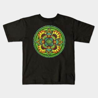 Harvest Flower Mandala Kids T-Shirt